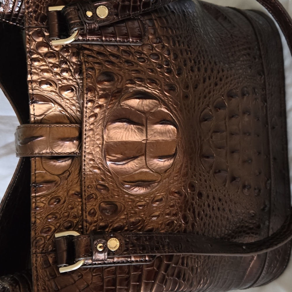 NWT BRAHMIN FIORA SHOULDER BAG IN GANACHE OMBRE MELBOURNE. - Picture 5 of 16